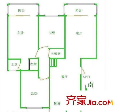 金源太古城戶型圖戶型圖 3室 3室2廳2衛(wèi)1廚