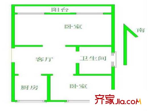 晚市小區(qū)戶(hù)型圖戶(hù)型圖  2室 2室1廳1衛(wèi)1廚