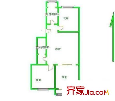 晚市小區(qū)戶(hù)型圖戶(hù)型圖  3室 3室1廳1衛(wèi)1廚