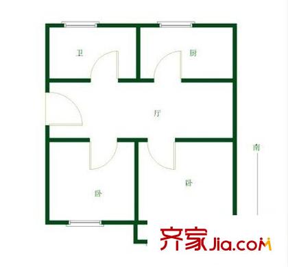 晚市小區(qū)戶型圖戶型圖 2室 2室1廳1衛(wèi)1廚