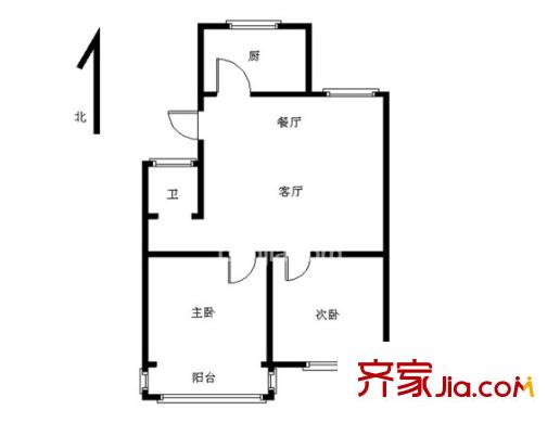 寧工一村戶型圖戶型圖 2室 2室2廳1衛(wèi)1廚