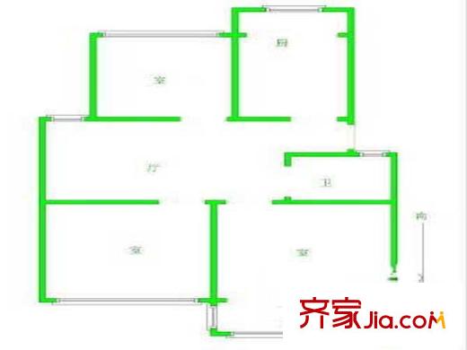 老菜市住宅戶型圖戶型圖 3室 3室1廳1衛(wèi)1廚
