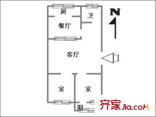 老菜市住宅戶型圖戶型圖 2室 2室2廳1衛(wèi)1廚