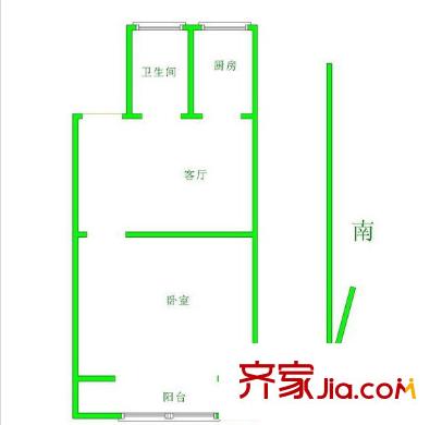 兆園戶型圖 戶型圖 1室 1室1廳1衛(wèi)1廚