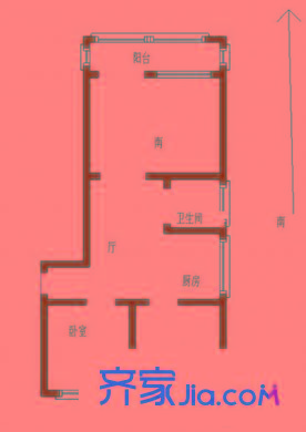 交通一村戶型圖 戶型圖 3室 3室1廳1衛(wèi)1廚