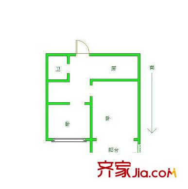 交通一村戶型圖戶型圖 2室 2室1廳1衛(wèi)1廚