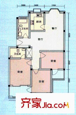 廣興花園戶型圖戶型圖 3室 3室2廳2衛(wèi)1廚