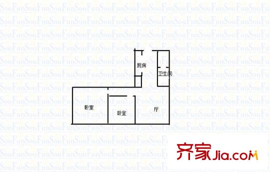 錦盈大廈戶型圖戶型圖2室 2室1廳1衛(wèi)1廚
