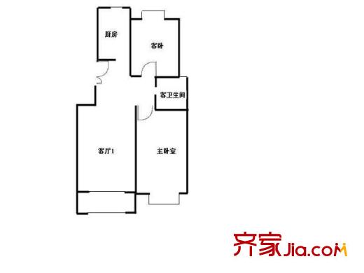 匡蘆路住宅戶型圖戶型圖 2室 2室1廳1衛(wèi)1廚