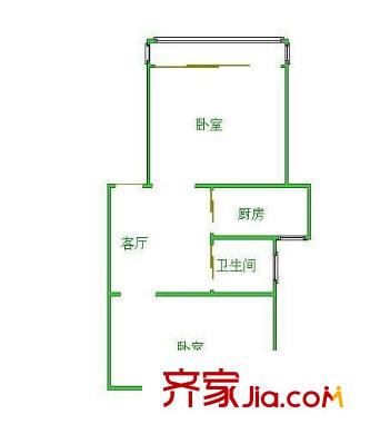 金基公寓戶型圖戶型圖  2室 2室1廳1衛(wèi)1廚
