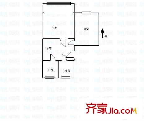 校門口戶型圖 戶型圖 2室 2室1廳1衛(wèi)1廚