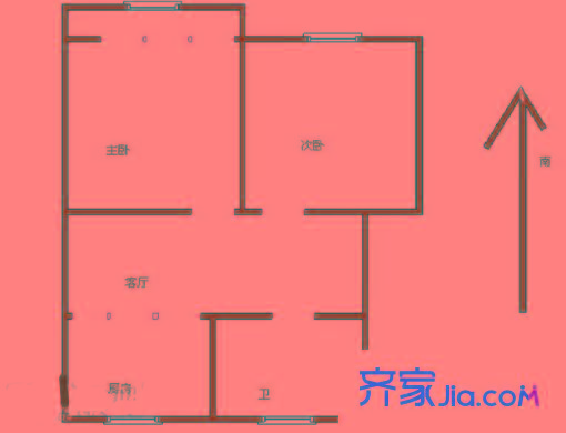 校門口戶型圖戶型圖 2室 2室1廳1衛(wèi)1廚