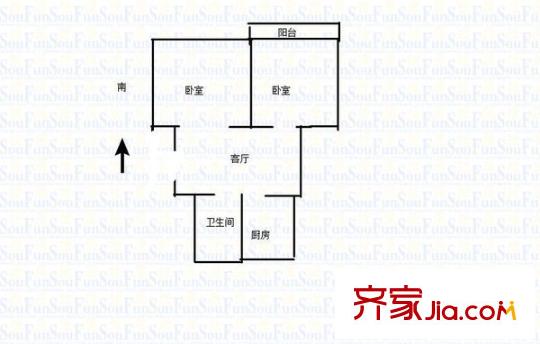 校門口戶型圖戶型圖2室 2室1廳1衛(wèi)1廚