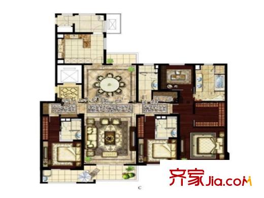 華潤悅府戶型圖戶型圖 4室 4室2廳2衛(wèi)1廚
