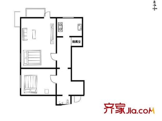 鳳鳴苑戶型圖戶型圖 2室 2室1廳1衛(wèi)1廚