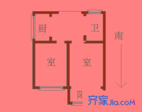 沿河四村戶型圖戶型圖2室 2室1廳1衛(wèi)1廚