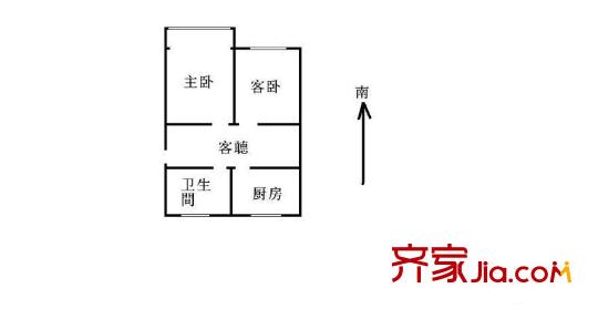 沿河四村戶型圖戶型圖 2室 2室1廳1衛(wèi)1廚