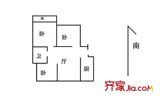 蓮花新城北苑戶型圖戶型圖 3室 3室1廳1衛(wèi)1廚