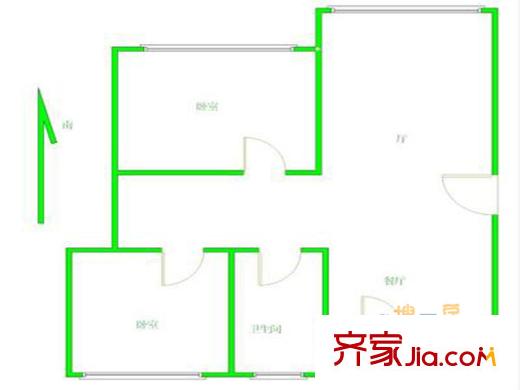蓮花新城北苑戶型圖戶型圖 2室 2室2廳1衛(wèi)1廚