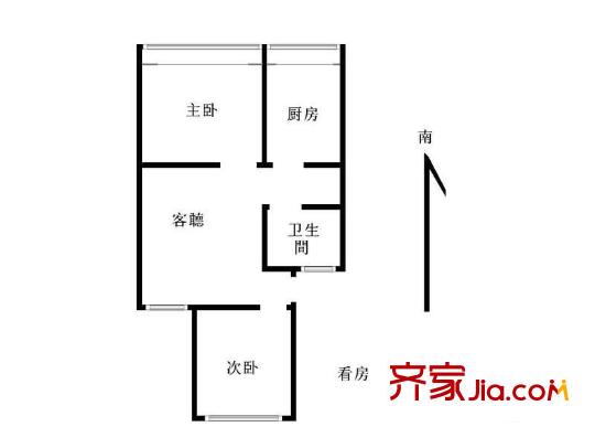 蓮花新城北苑戶型圖戶型圖 2室  2室2廳1衛(wèi)1廚