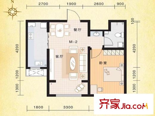 萊茵小鎮(zhèn)戶(hù)型圖戶(hù)型圖 1室 1室2廳1衛(wèi)1廚