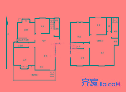 天啟花園戶型圖戶型圖 7室 7室2廳2衛(wèi)1廚