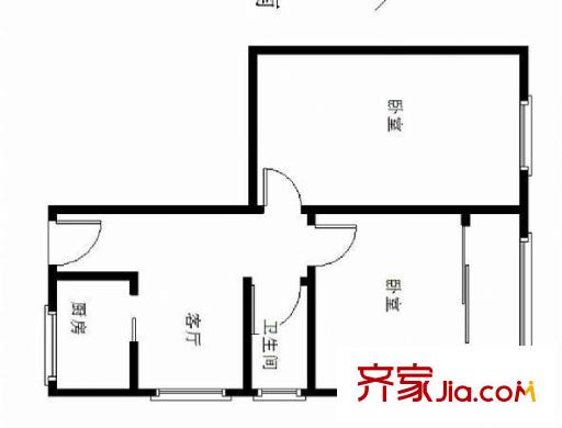 仙霞路住宅戶型圖戶型圖 2室 2室1廳1衛(wèi)1廚