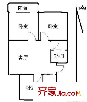 南苑曄園戶型圖戶型圖 3室 3室1廳1衛(wèi)1廚