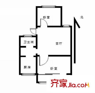 南苑曄園戶型圖戶型圖 2室 2室1廳1衛(wèi)