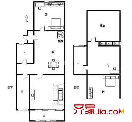 南苑曄園戶型圖戶型圖 2室 