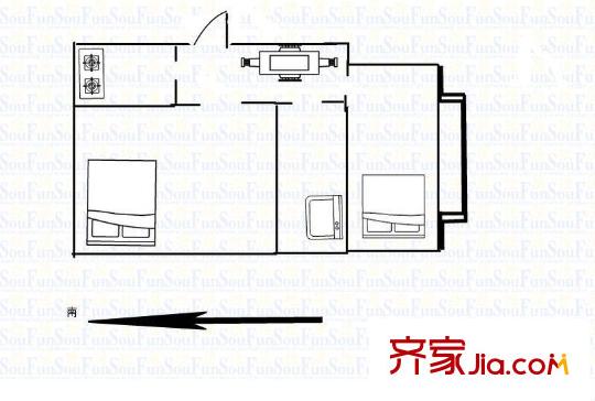 蘆席營小區(qū)戶型圖 戶型圖 2室 2室1廳1衛(wèi)1廚