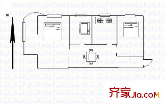 蘆席營小區(qū)戶型圖 戶型圖 2室 2室1廳1衛(wèi)