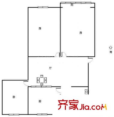 勝利村戶型圖戶型圖 3室 3室1廳1衛(wèi)1廚