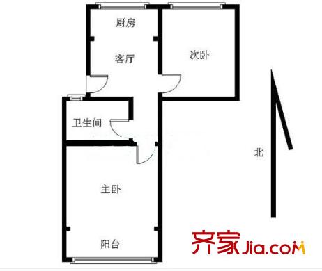 華隆新寓戶型圖戶型圖 2室 2室1廳1衛(wèi)1廚