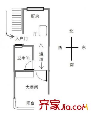 華隆新寓戶型圖戶型圖1室 1室1廳1衛(wèi)1廚