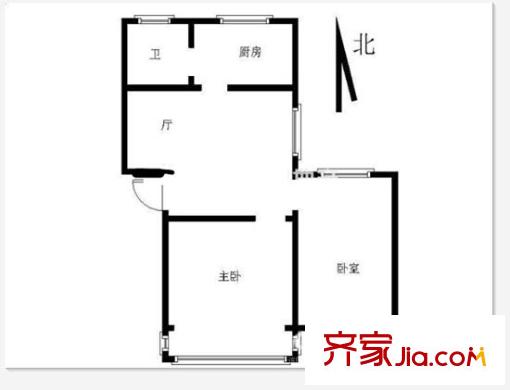 華隆新寓戶型圖戶型圖 2室 2室1廳1衛(wèi)1廚