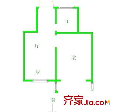 花開園戶型圖戶型圖 1室 1室1廳1衛(wèi)1廚