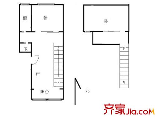 花開園戶型圖戶型圖2室 2室1廳1衛(wèi)1廚