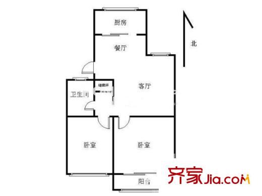花開園戶型圖戶型圖 2室 2室2廳1衛(wèi)1廚