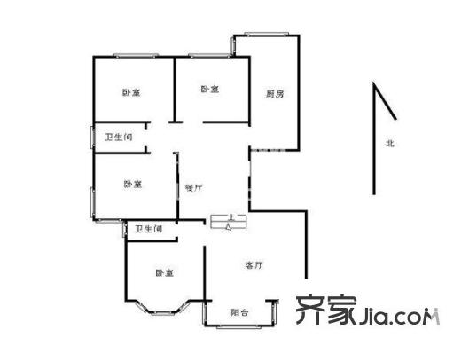 金陵御沁園戶型圖戶型圖 4室 4室2廳2衛(wèi)1廚