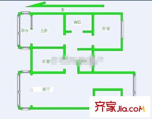 蘇寧華瑰園戶型圖戶型圖 3室 3室1廳1衛(wèi)1廚