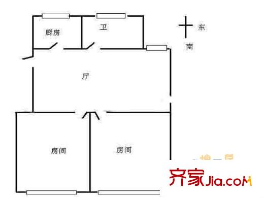 蘇寧華瑰園戶型圖戶型圖 2室 2室1廳1衛(wèi)1廚
