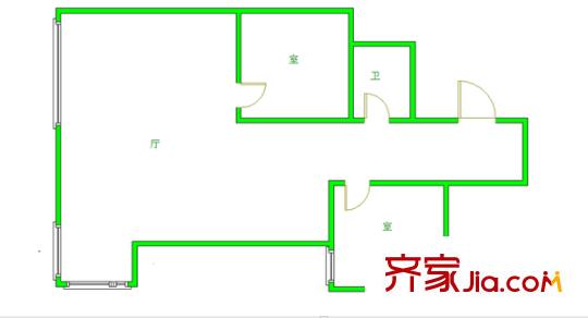 定淮門住宅戶型圖戶型圖2室 2室2廳1衛(wèi)1廚