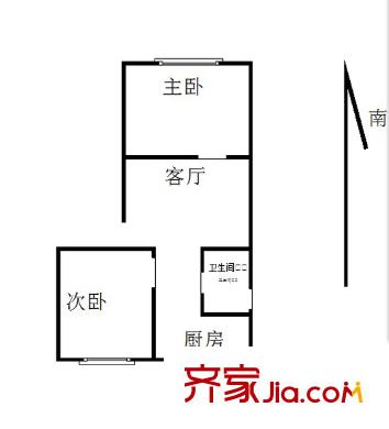 定淮門住宅戶型圖戶型圖2室 2室1廳1衛(wèi)1廚