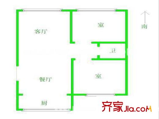 鎖金二村戶型圖戶型圖  2室 2室2廳1衛(wèi)1廚