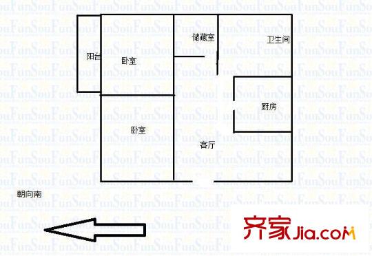 虎踞北路戶型圖戶型圖2室 2室1廳1衛(wèi)1廚