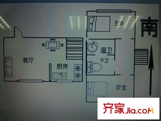 虎踞北路戶型圖戶型圖 3室 3室1廳1衛(wèi)1廚