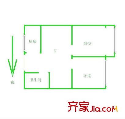 唱經(jīng)樓小區(qū)戶型圖戶型圖 2室 2室1廳1衛(wèi)1廚