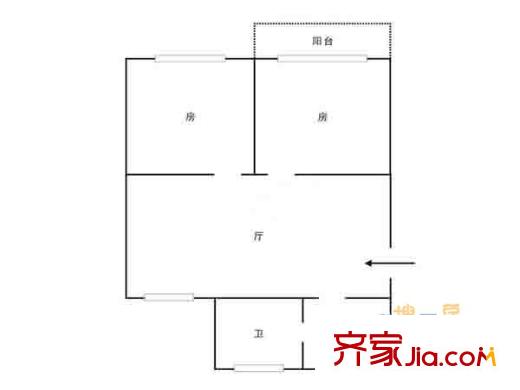 唱經(jīng)樓小區(qū)戶型圖戶型圖 2室 2室1廳1衛(wèi)1廚