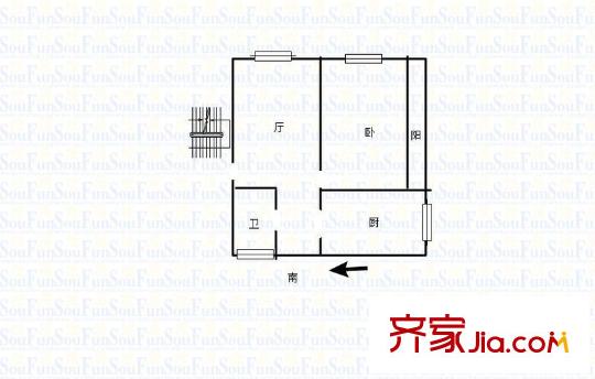長江新村戶型圖戶型圖 1室 1室1廳1衛(wèi)1廚
